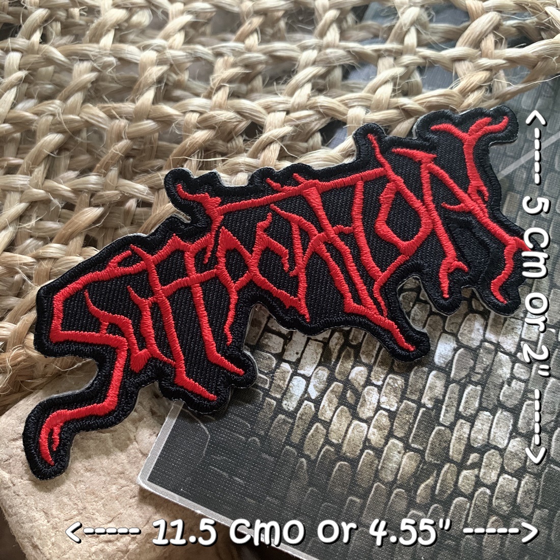 Suffocation วงดนตรี ร็อค เฮฟวี่เมทัล พังค์ ตัวรีดแบบปัก อาร์มปัก ตัวรีดติดเสื้อ ตัวรีด ติดกระเป๋า ติดหมวก ติดแจ๊คเก็ต Rock Iron on Embroidered Patch