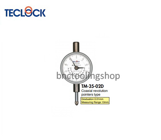 ไดอัลเกจหน้าปัดเล็กความละเอียด 0.01มิล-Small Dial Indicator Graduation 0.01mm,TECLOCK,TM-35-02D