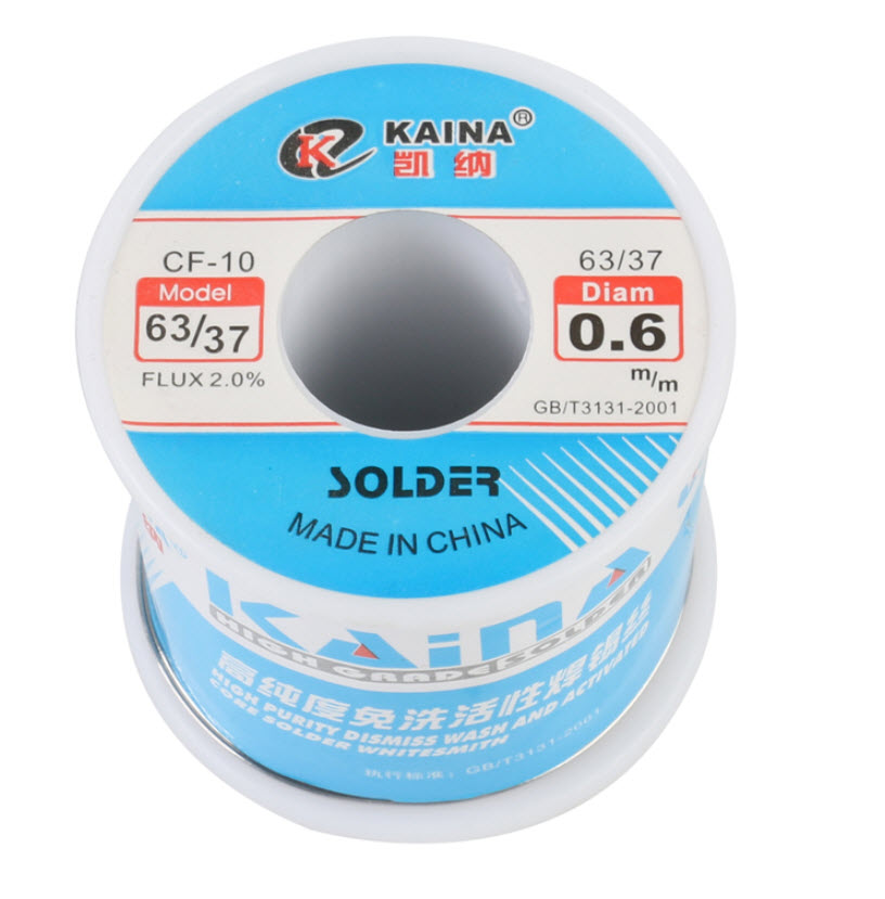 ตะกั่ว KAINA 0.4/0.5/0.6/0.8/1.0mm 450g Solder Wire 63/37 Tin Lead Tin Wire Solder Rosin Core Solder Flux Soldering Welding