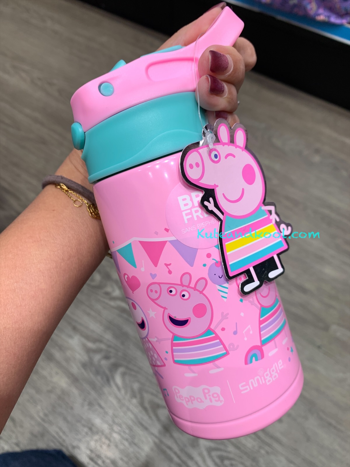 กระติกน้ำ เก็บร้อน Smiggle steel water bottle Flip Spout Junior-Peppa
