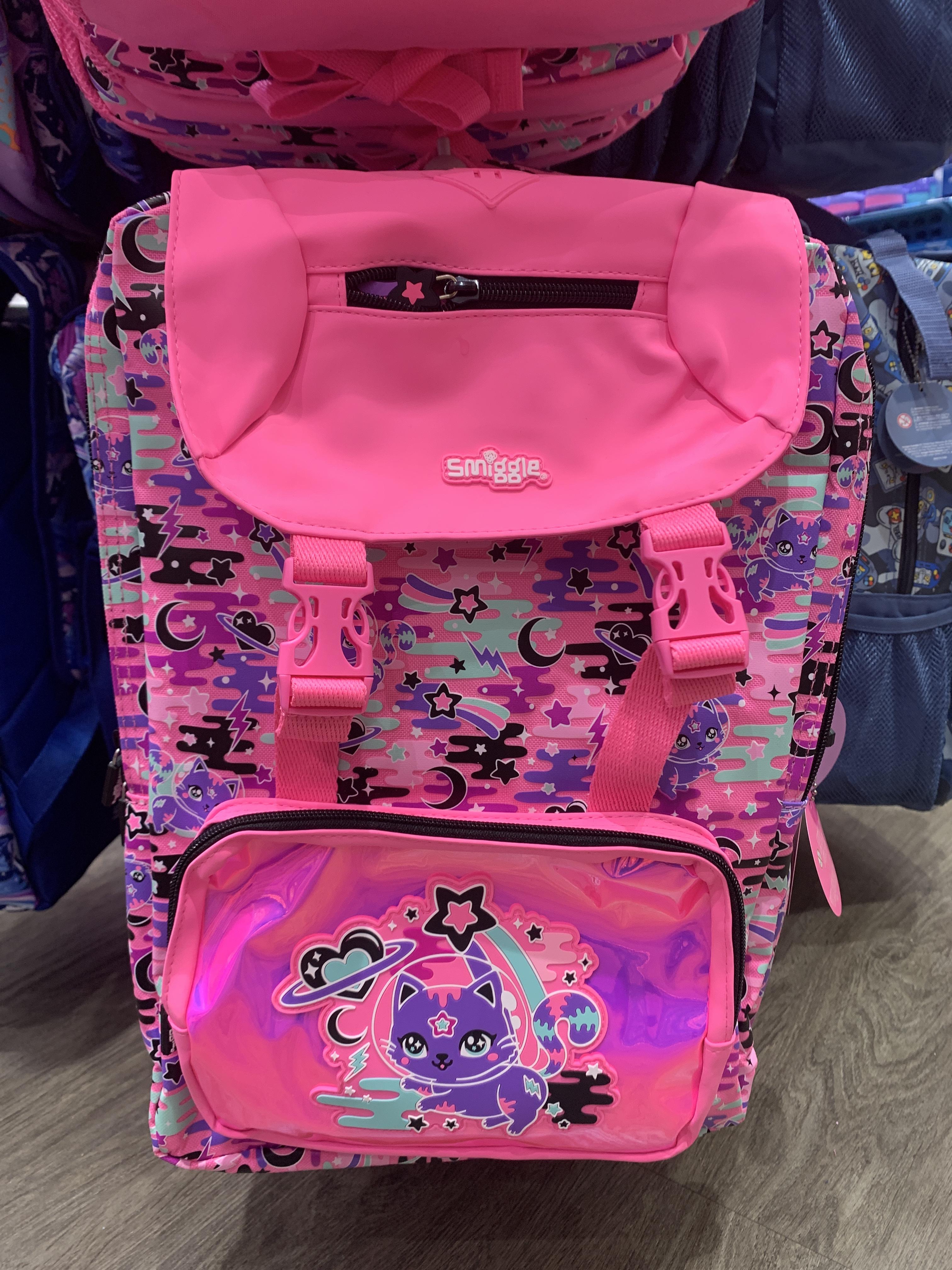 กระเป๋าสะพาย เป้ Smiggle Backpack Foldover -Away-ชมพู