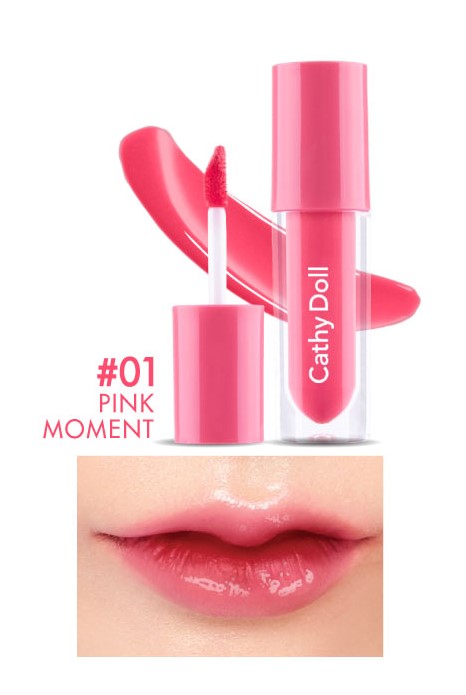Cathy Doll Glow Gel Tint 2.4G #01 PINK MOMENT เคที่ดอลล์ ลิปทินท์เนื้อฉ่ำ โกลว์เจลทินท์ 2.4G สี 01 PINK MOMENT