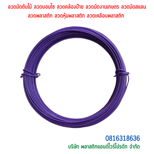 ลวดมัดต้นไม้ ลวดผูกต้นไม้ ลวดขึงสแลน ลวดเพาะชำ ลวดผูกป้าย ลวดบอนไซ ลวดคล้องป้าย ลวดมัดงานเกษตร ลวดลวดมัดสแลน หุ้มแบบกลม-บจก.พลาสติกแอนด์ไวร์โปรดัก SKU-00589