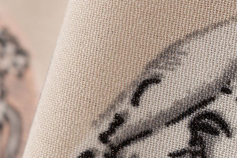 ชุดเดรสสีครีม พิมพ์ลาย น่ารักค่ะ ส่งฟรี ems