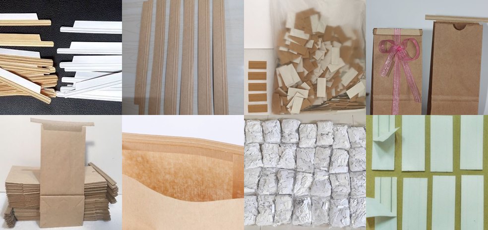 ลวดปิดปากถุงชา ลวดปิดปากถุงกาแฟ ลวดปิดปากถุงคุกกี้ ลวดปิดปากถุงอาเจียน ลวดปิดปากถุงวัสดุที่ใช้ทางการแพทย์ แบบหุ้มด้วยกระดาษมีกาวในตัว WPP-02