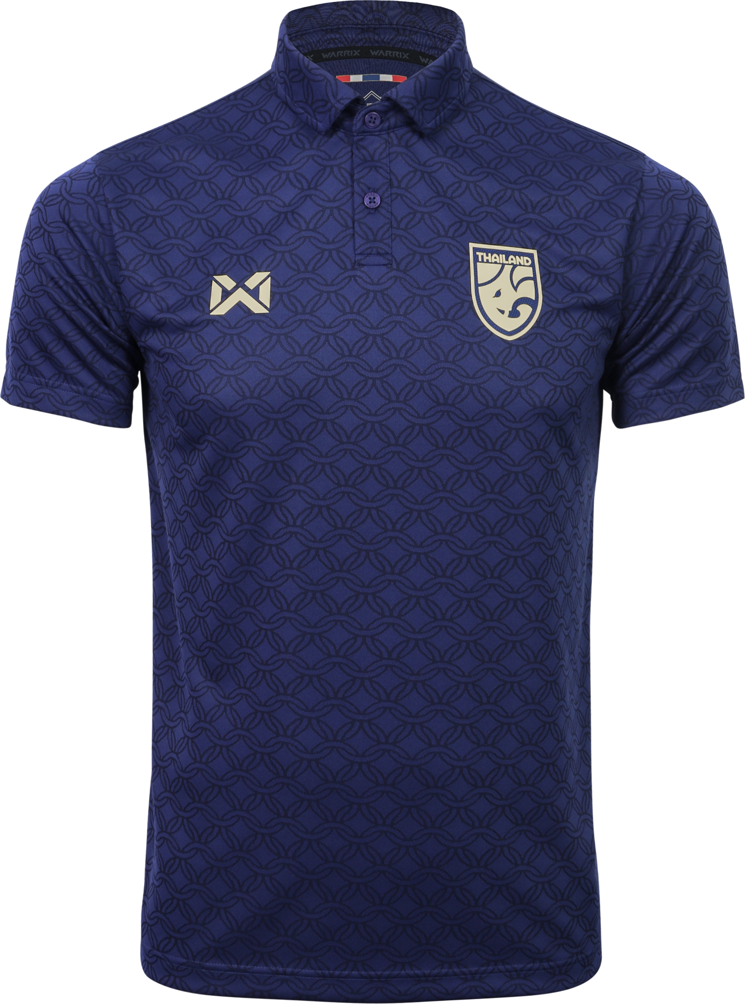 WARRIX ใหม่ล่าสุด!! เสื้อฟุตบอลทีมชาติไทย 2025-26 คอโปโล ลายแก้วชิงดวง (Cheer Polo Version) Thailand National Jersey WA-253FBATH31