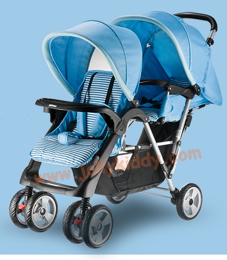 C10196 รถเข็นเด็กแฝด Mshenma P-738 สองตอน ดีไซน์ทันสมัย