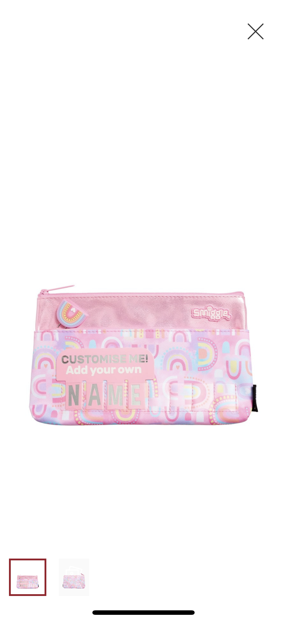 กระเป๋าดินสอ 2 ซิปมีช่องใส่ชื่อ Smiggle id allround pencilcase- รุ้ง