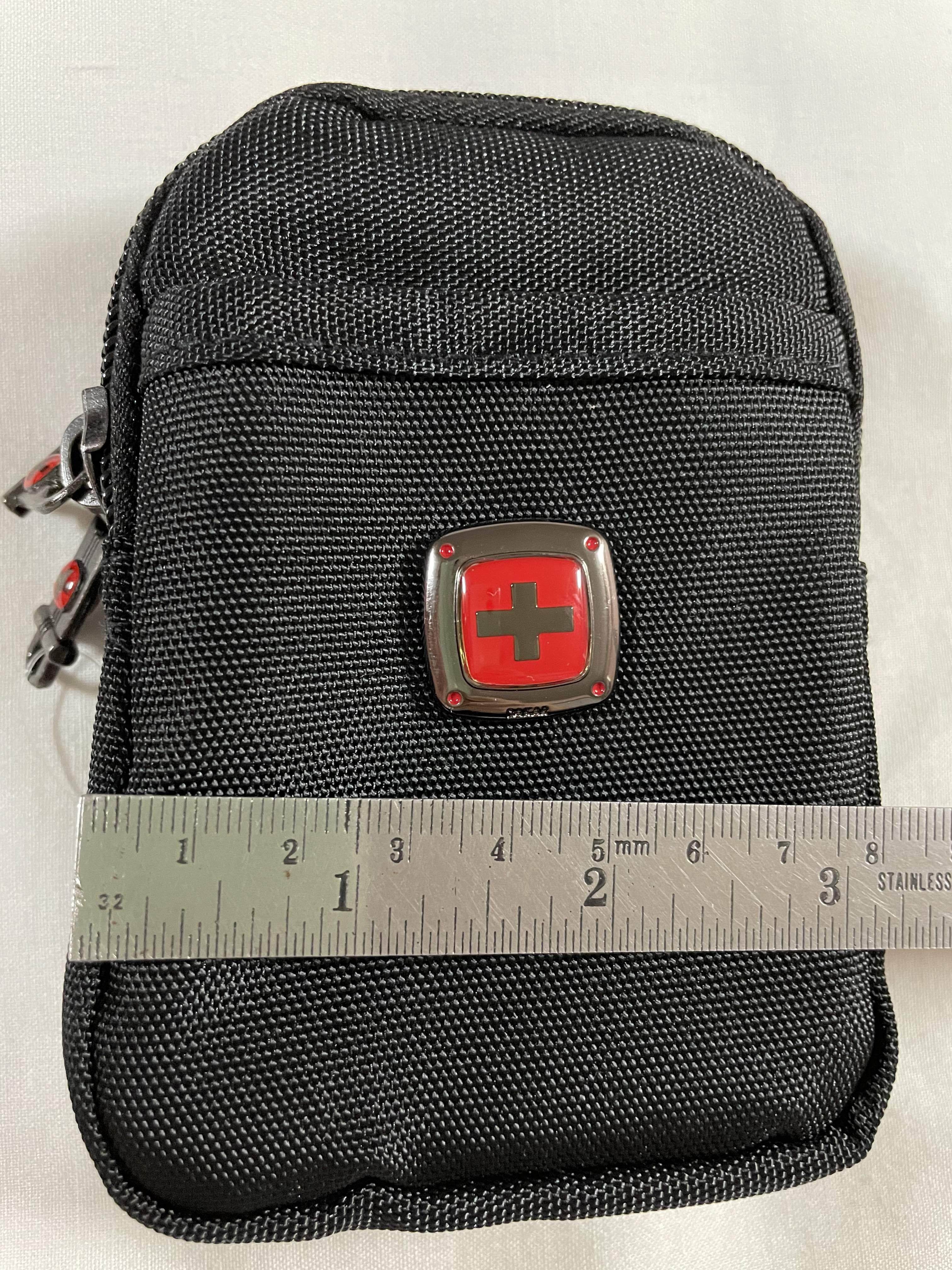 กระเป๋าคาดเอว 2 ชั้น ซิปคู่ (สูงxกว้าง = 5"x3")