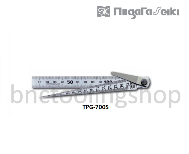 เตเปอร์เกจพร้อมบรรทัด 1-15มิล,Taper Gauge with Ruler 1-15mm,Niigataseiki,TPG-700S