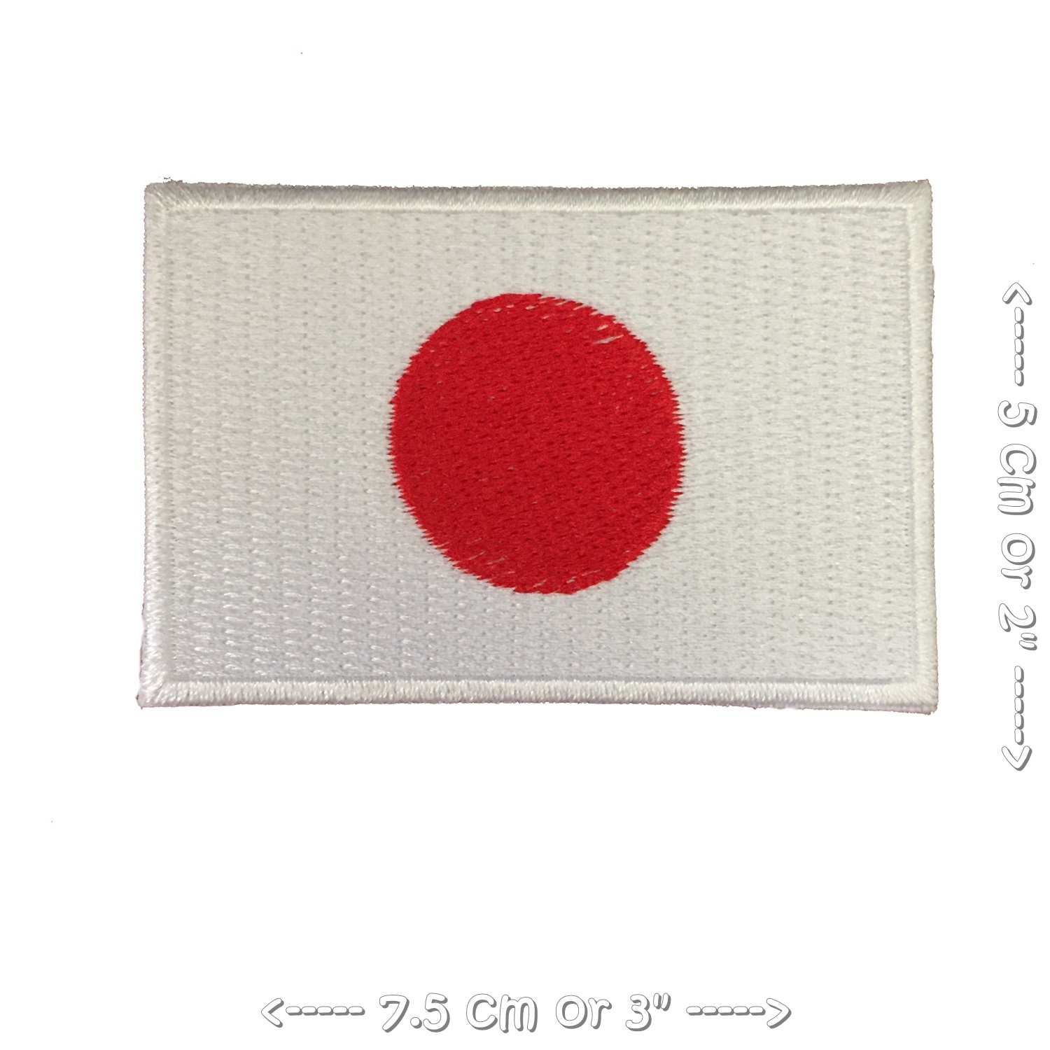 ธงญี่ปุ่น Japanese Flag ตัวรีดติดเสื้อ อาร์มรีด อาร์มปัก ตกแต่งเสื้อผ้า หมวก กระเป๋า แจ๊คเก็ตยีนส์ Badge Embroidered Iron on Patch