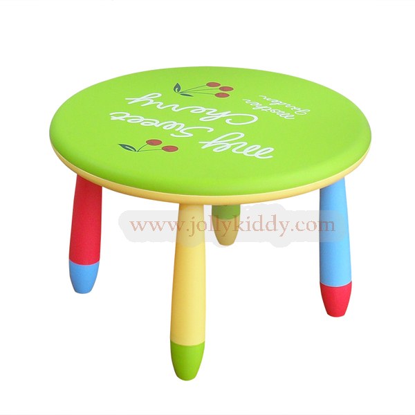 E10906 โต๊ะเขียนหนังสือเด็ก (โต๊ะกลม) สีชมพู