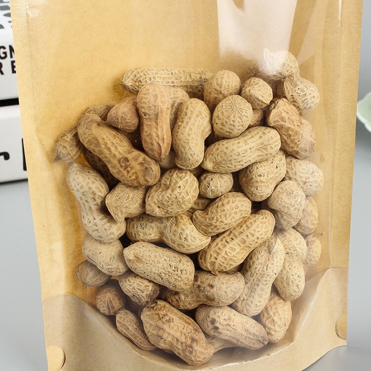 ถุงซิปล็อคหน้าใสหลังคราฟ มีก้นตั้งได้ (25ใบ)