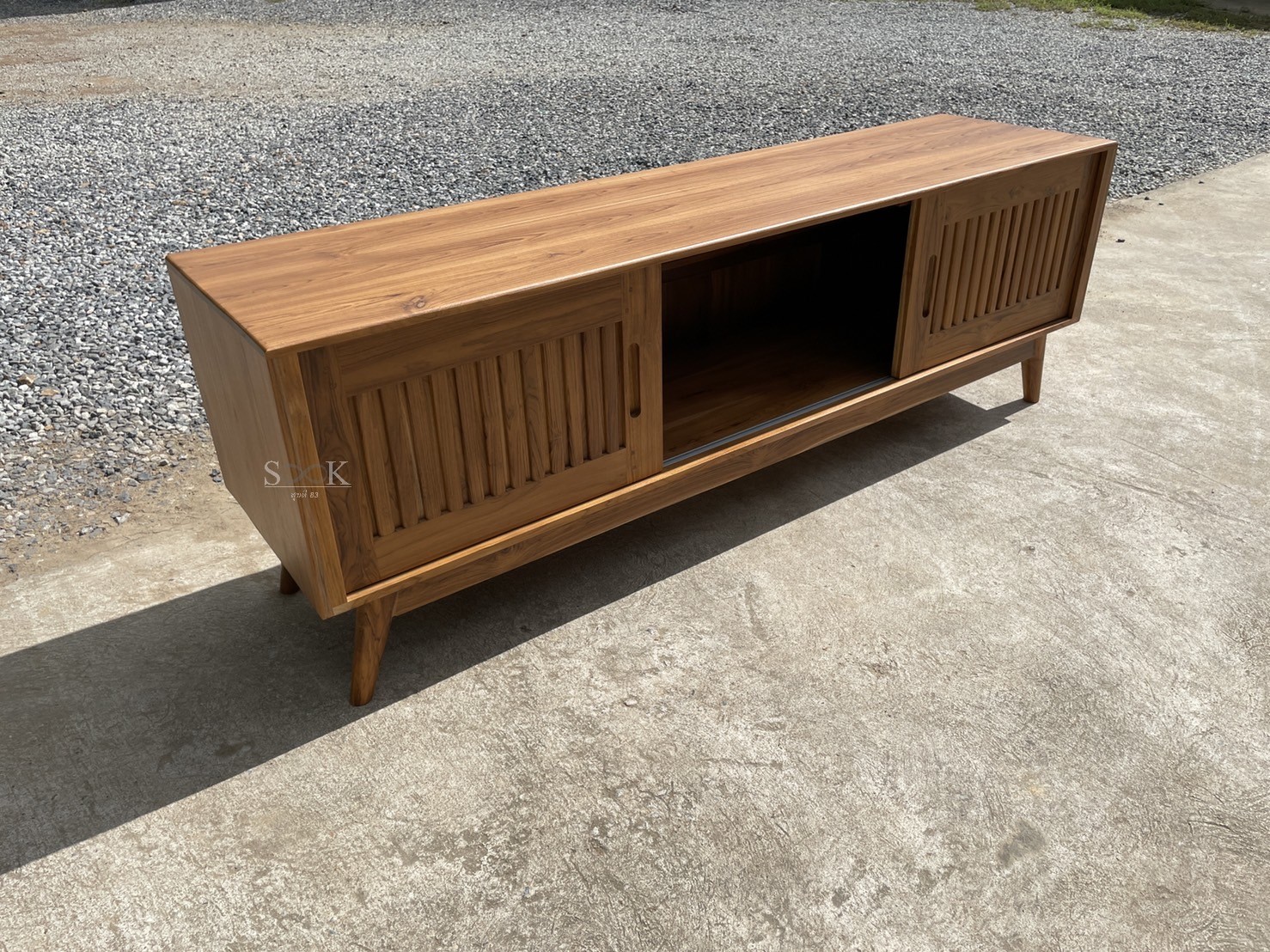 ไซด์บอร์ดบานสไลด์ 2 ลิ้นชัก