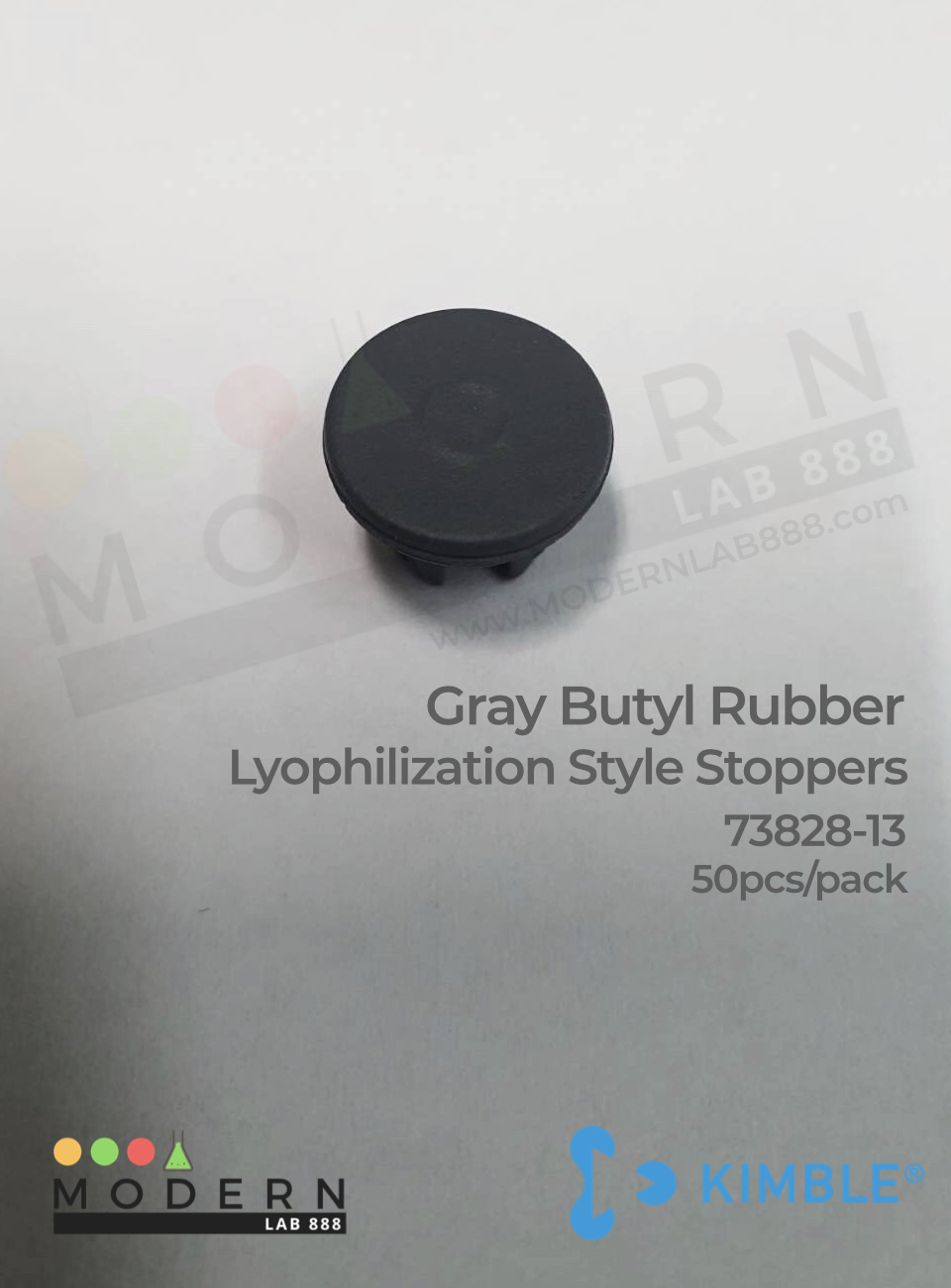 Gray Butyl Rubber Lyophilization Style Stoppers 50ชิ้น/แพ็ค