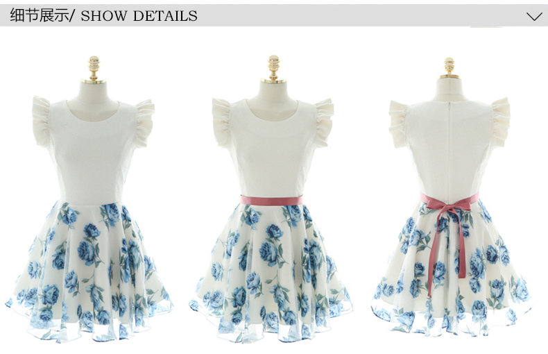 ชุดเดรสสีขาว ส่งฟรี ems