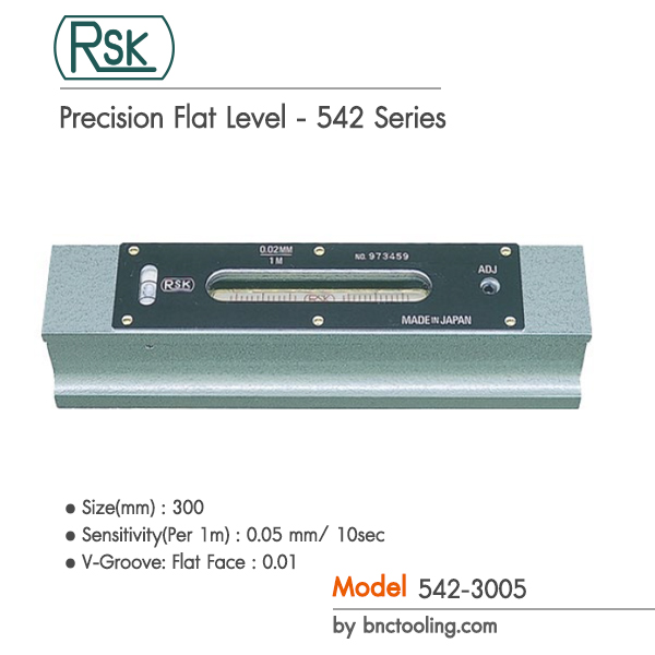 RSK,ชนิดหน้าเรียบความละเอียดสูง,Precision Flat Level ,542 Series,542-3005