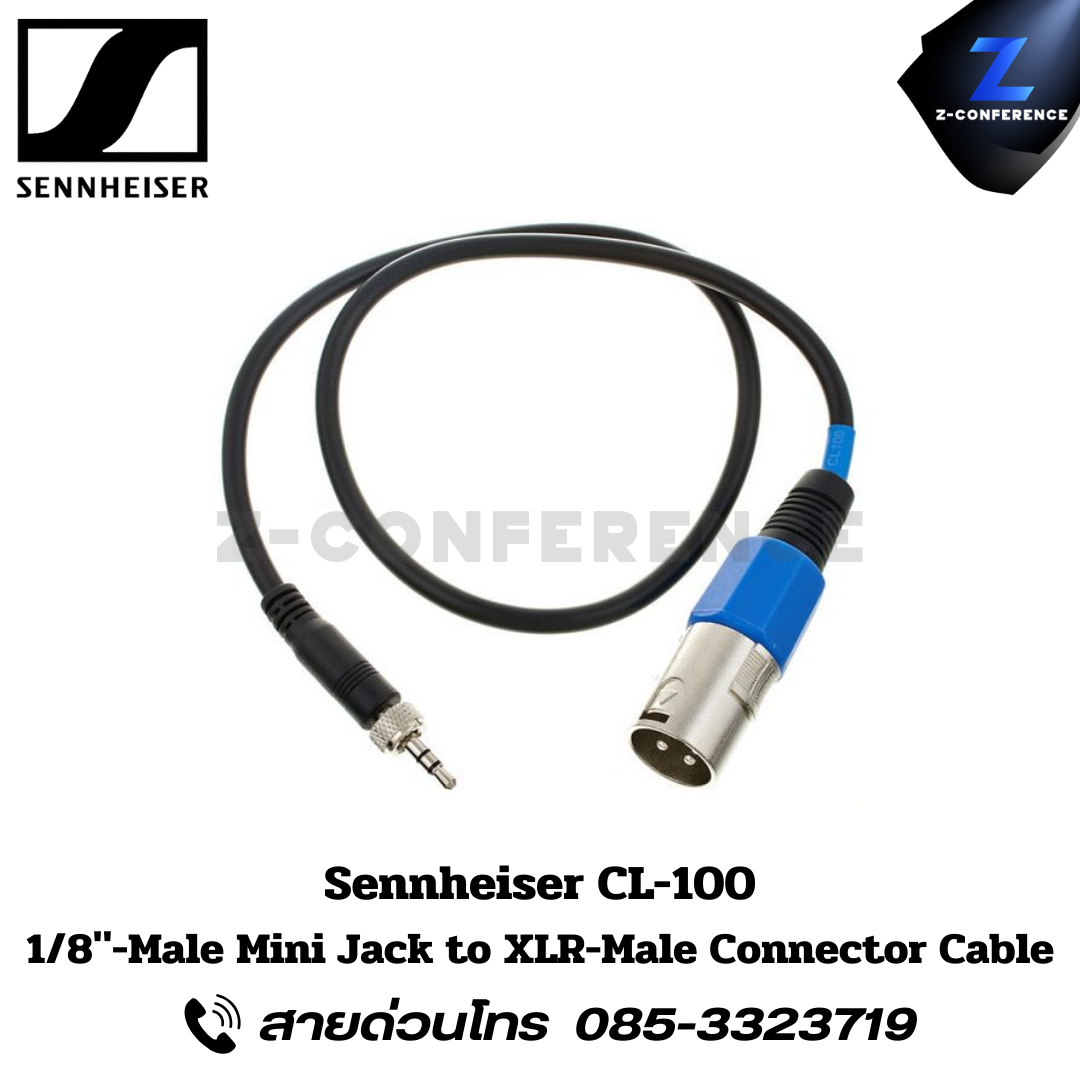 SENNHEISER CL-100, 1/8″-Male Mini Jack to XLR-Male Connector Cable for Sennheiser EK100 Receiver, สายไมค์, สายไมค์ xlr, สาย xlr, สาย aux 3.5
