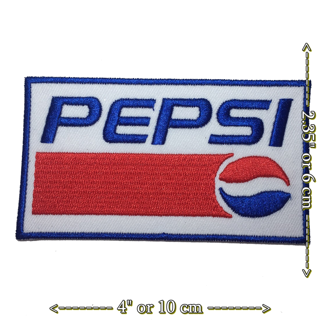 เป๊ปซี่ PEPSI ตัวรีดติดเสื้อ อาร์มรีด อาร์มปัก ตกแต่งเสื้อผ้า หมวก กระเป๋า แจ๊คเก็ตยีนส์ Food, Drink Embroidered Iron on Patch