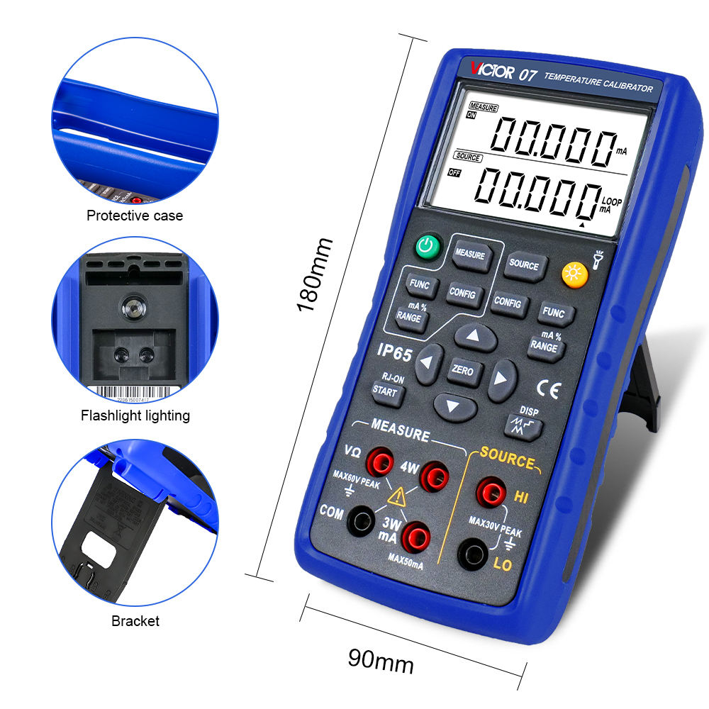 VICTOR 07, Temperature Calibrator Multi-function process calibrator thermocouple calibrator,