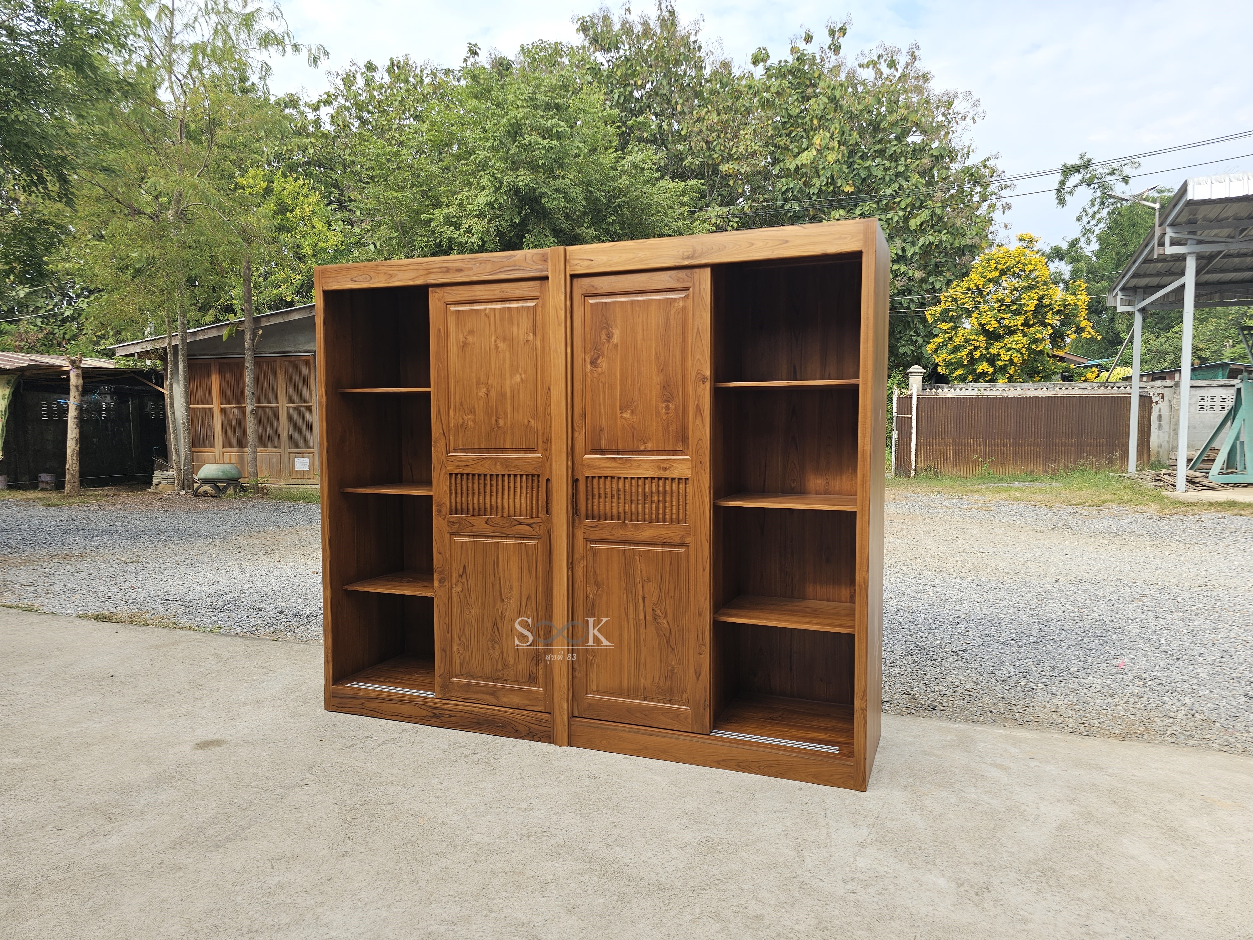 ตู้เสื้อผ้าประกบบานสไลด์โมเดิร์น สูง 1.8 ม.