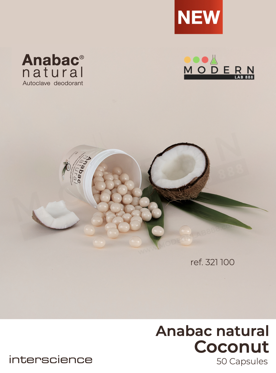 Anabac® Natural Autoclave deodorant เม็ดดับกลิ่นสำหรับหม้อนึ่งฆ่าเชื้อ(กลิ่นพิเศษ), 50เม็ด/กระปุก