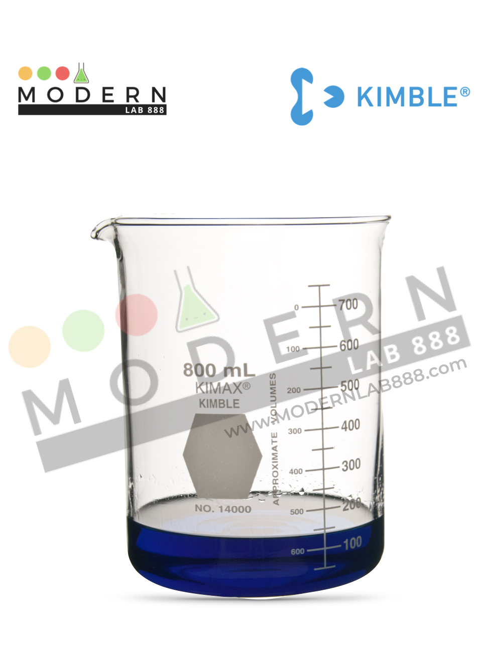 800ml. บีกเกอร์ทรงเตี้ย / 800ml. Low Form Griffin Beakers
