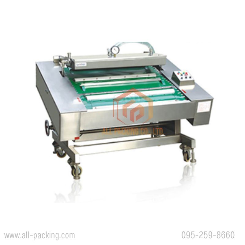 เครื่องซีลและแพ็คสูญญากาศแบบสองหลุมฝาสวิง รุ่น DZ-1000C