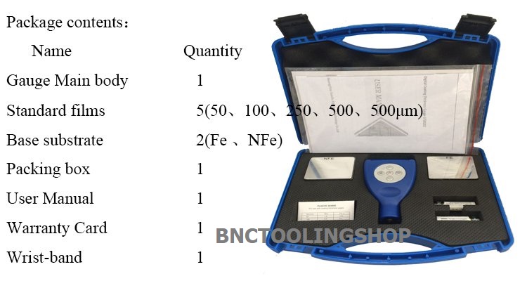 เครื่องวัดความหนาสี,วัดความหนาผิวเคลือบ รถยนต์วัดความหนามากถึง 1500um,GTS8102 bi-function all-in-one coating thickness gauge.