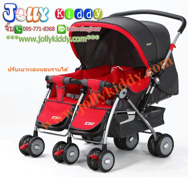 C10191 รถเข็นเด็ก น้องคู่แฝด ฺBaby I Love รุ่น703R สีแดง
