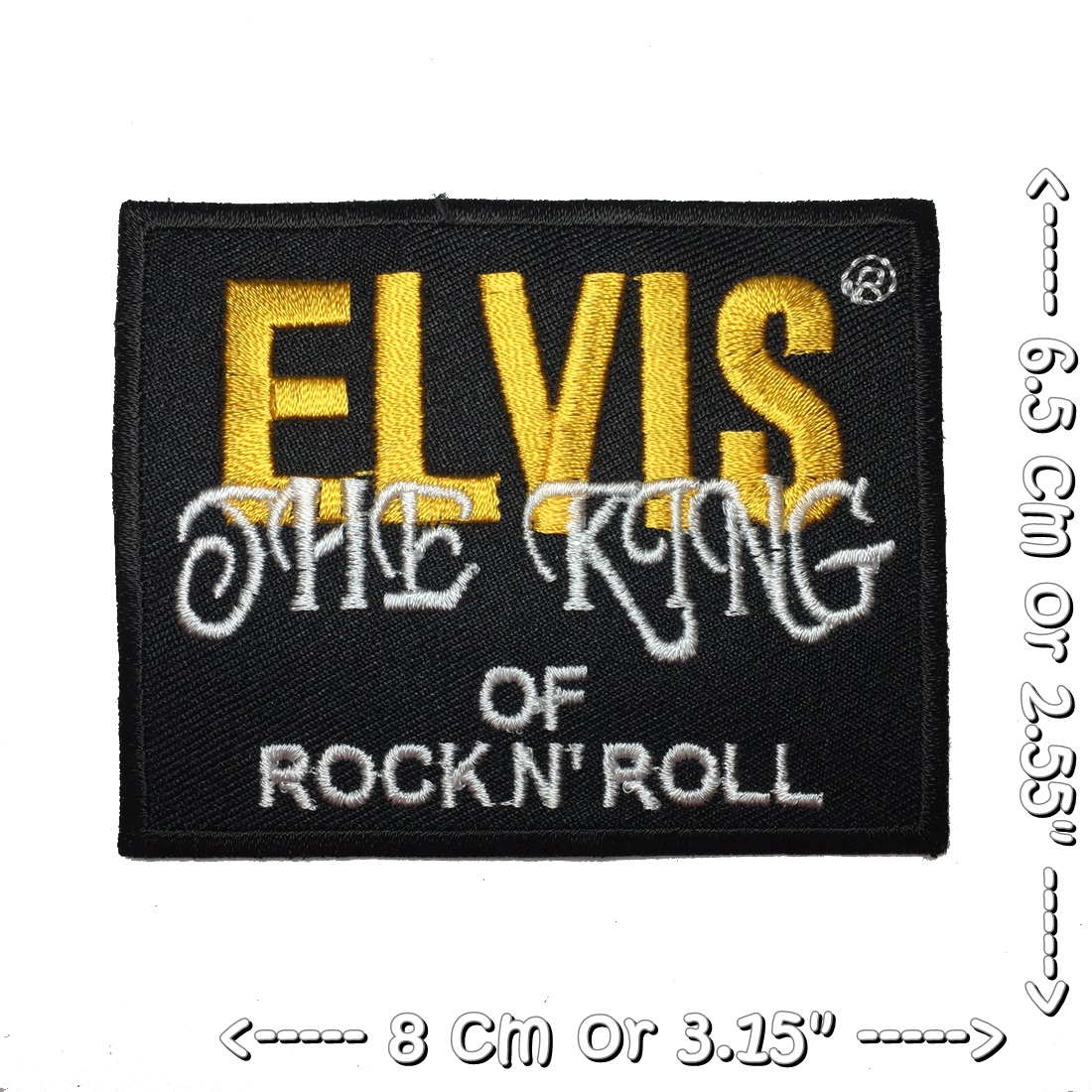 Elvis Rock N roll ตัวรีดติดเสื้อ อาร์มรีด อาร์มปัก ตกแต่งเสื้อผ้า หมวก กระเป๋า แจ๊คเก็ตยีนส์ Rock Iron on Embroidered Patch