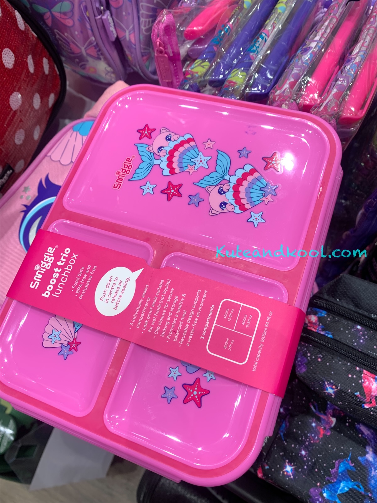 Smiggle กล่องข้าว Boost Trio - cat
