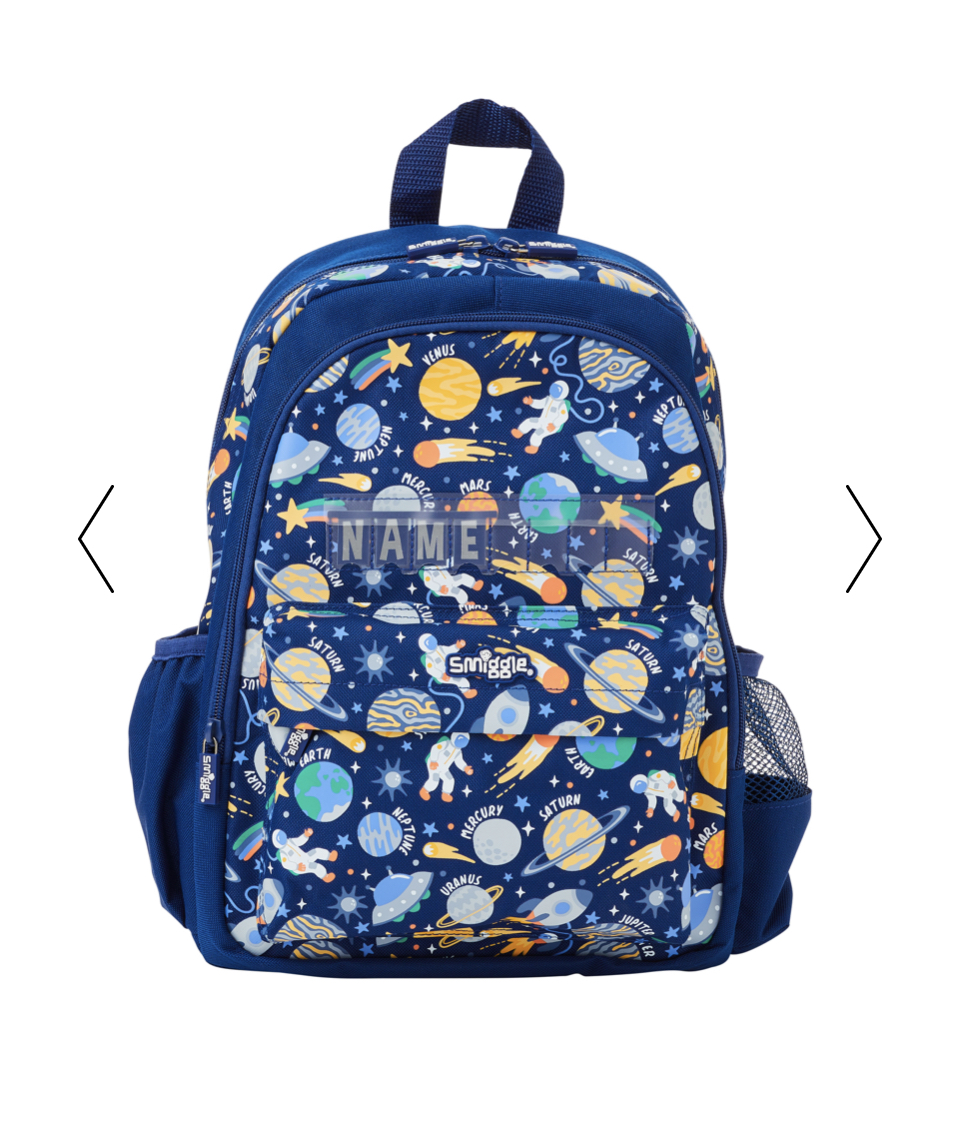 กระเป๋าสะพาย เป้ Smiggle junior ID - Sky Hi-จรวด ใส่ชื่อ