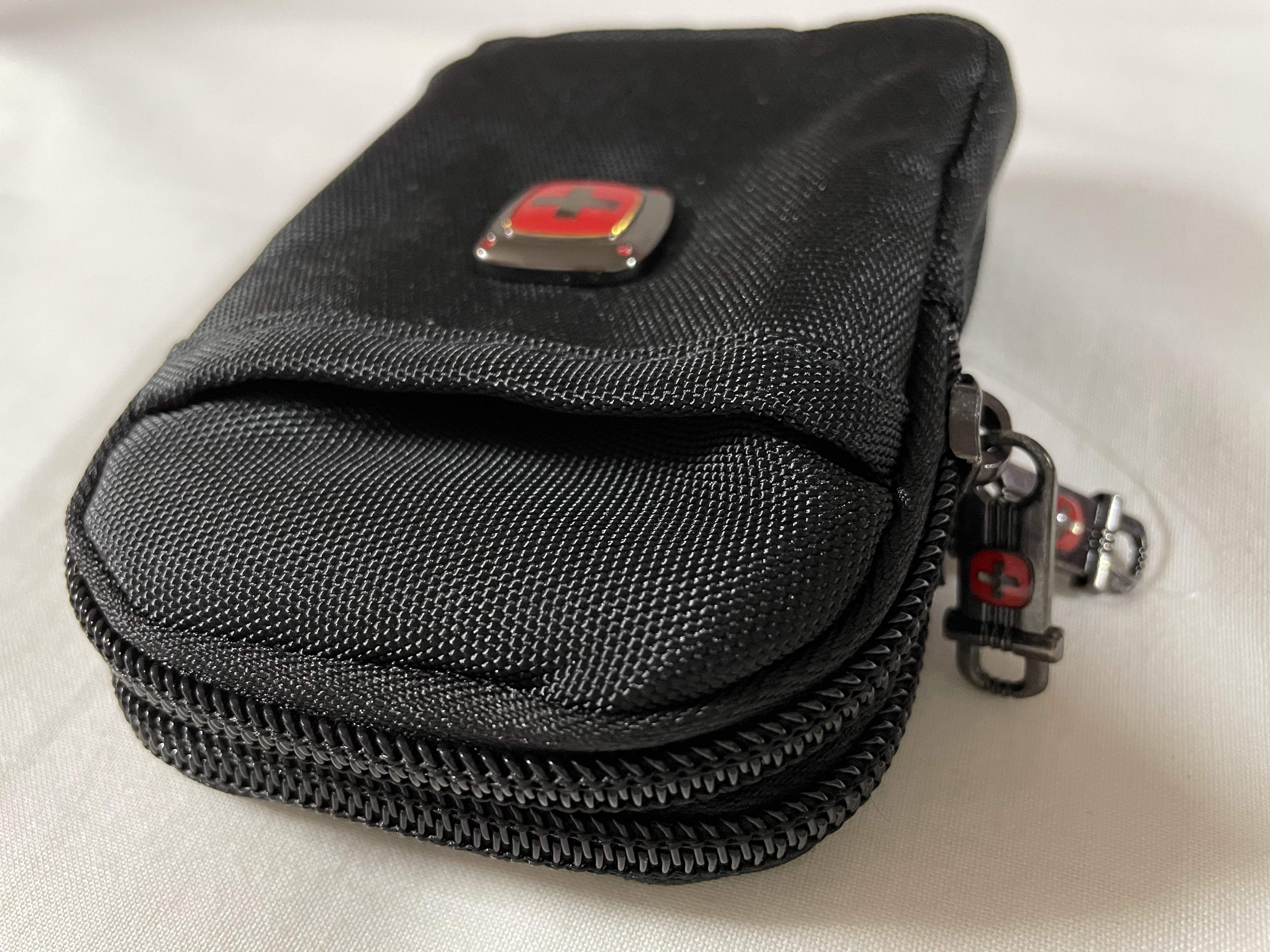 กระเป๋าคาดเอว 2 ชั้น ซิปคู่ (สูงxกว้าง = 5"x3")