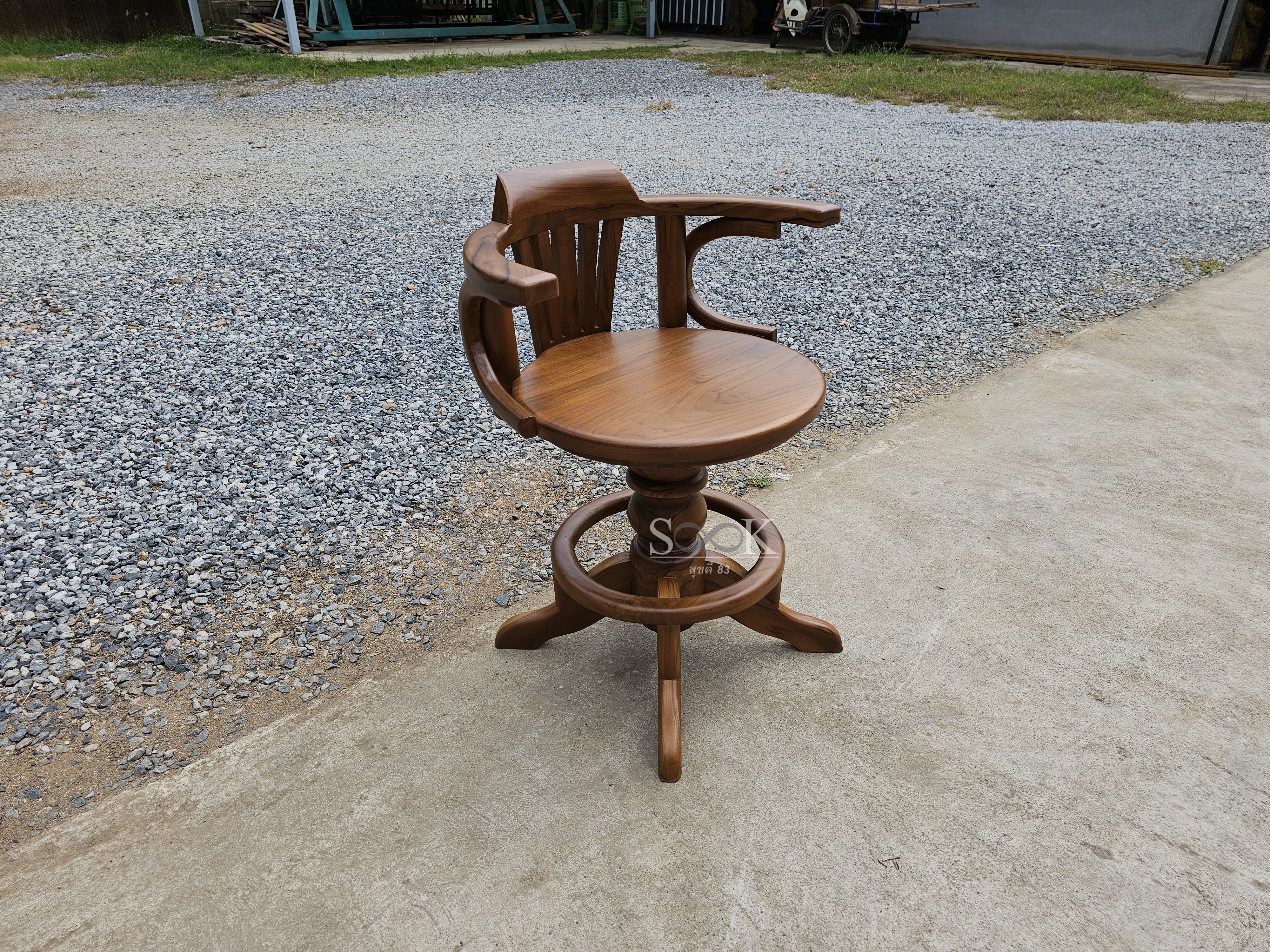 เก้าอี้บาร์หมุนได้สูงปกติ 48 ซม.