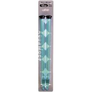 Clover 46-792 ไม้นิตติ้ง ไม้นิต ตรง ยาว23ซม. สีม่วงน้ำเงินเบอร์12mm