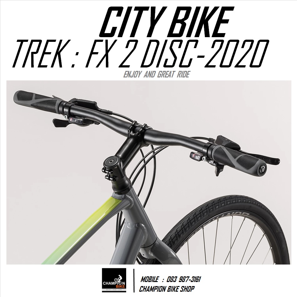 จักรยานซิตี้ไบค์ TREK : FX 2 DISC CITY BIKE - 2020 สีเทา-เขียว