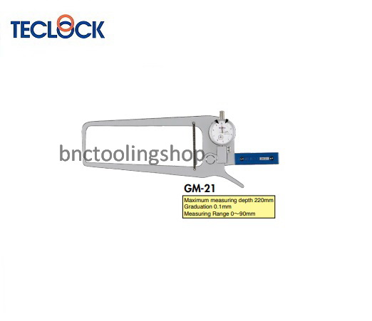 ไดอัลคาลิปเปอร์เกจวัดนอก ขนาด 0-90มิล,External Dial Caliper Gauges Range 0-90mm,TECLOCK,GM-21
