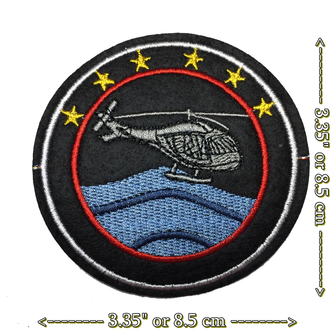 Clearance เฮลิคอปเตอร์ ตัวรีดติดเสื้อ อาร์มรีด อาร์มปัก ตกแต่งเสื้อผ้า หมวก กระเป๋า แจ๊คเก็ตยีนส์ Embroidered Iron on Patch