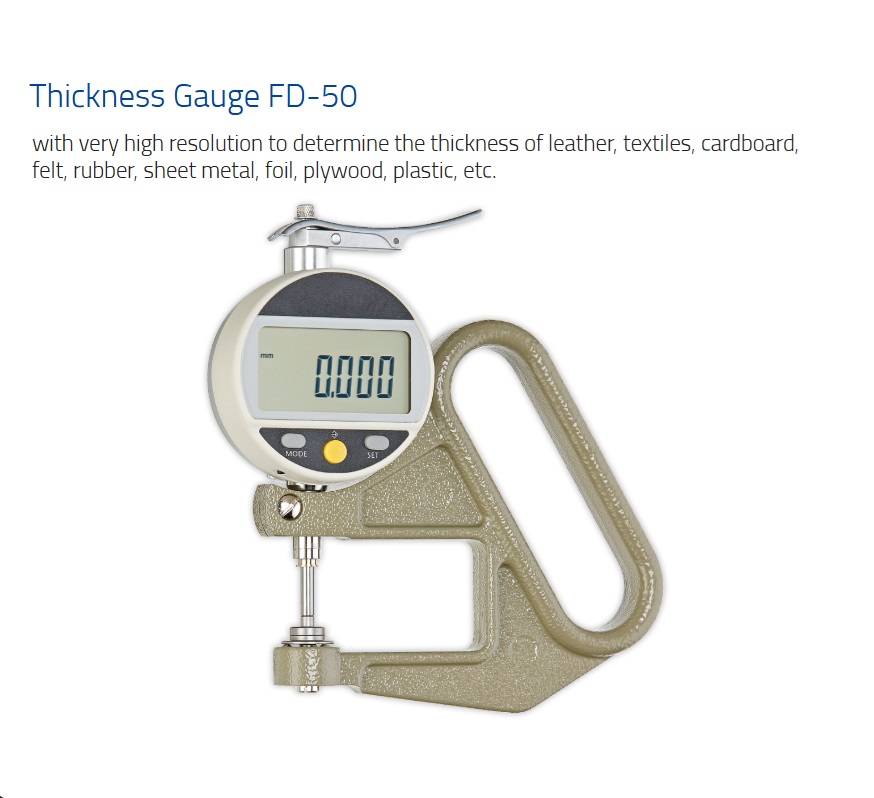 Schmidt,Thickness Gauge,Digital Thickness Gauge,FD Series, Thickness Gauge FD-50,เกจวัดความหนาดิจิตอล,Digital Thickness Gauge Depth 50 mm Rang 0-12.5(0.001mm),
