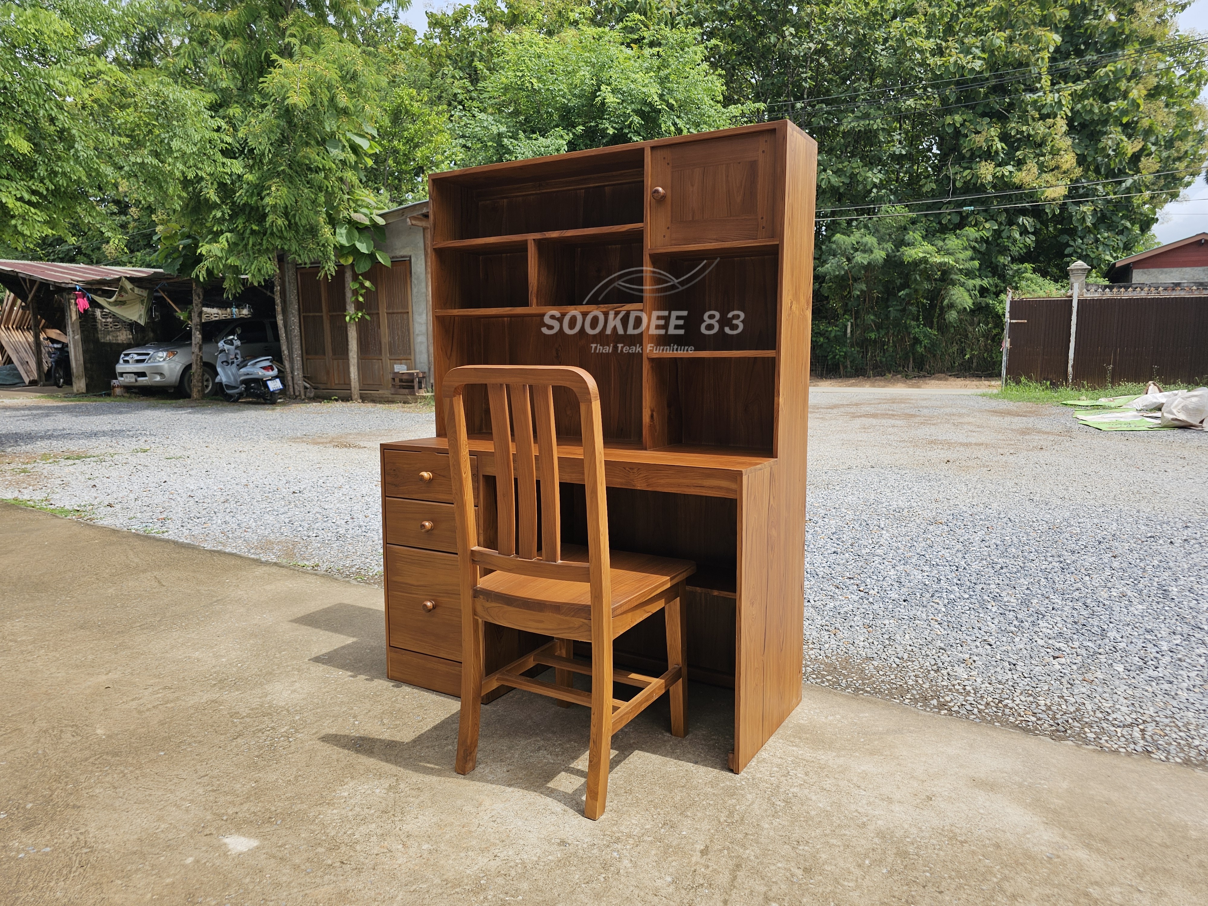 โต๊ะทำงานโนบิตะ ลิ้นชักซ้าย พร้อมเก้าอี้