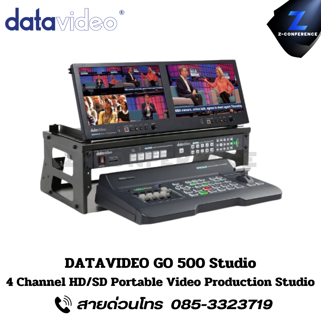 DATAVIDEO GO 500 STUDIO, 4 Channel HD/SD Portable Video Production Studio, สตรีม, switcher, streaming,