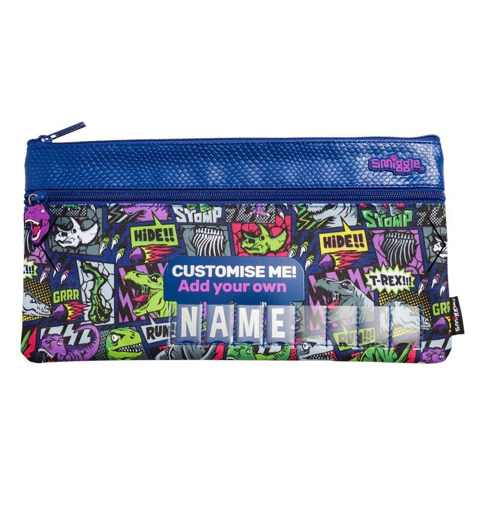 กระเป๋าดินสอ ช่องใส่ชื่อ แบบยาว Smiggle 330 Id Pencil Case- navy