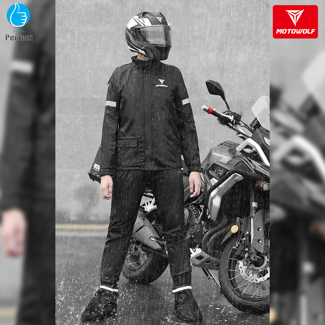 เสื้อและกางเกงกันฝนสำหรับขี่มอเตอร์ไซค์ MOTOWOLF รุ่น MDL0401 (สอบถามสต็อกก่อนสั่งซื้อ)