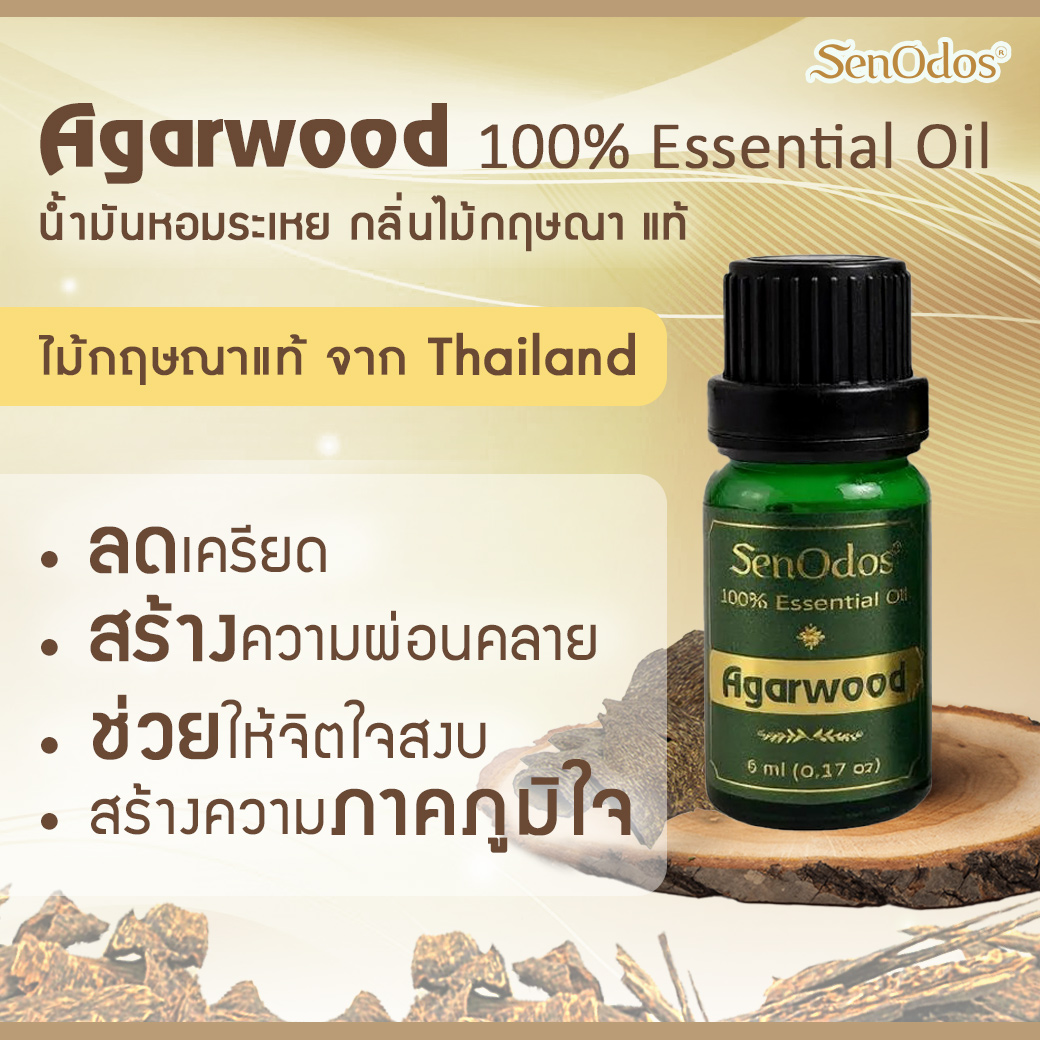 SenOdos Agarwood Pure Essential Oils น้ำมันหอมระเหยแท้ กลิ่นไม้หอมกฤษณา 5 ml