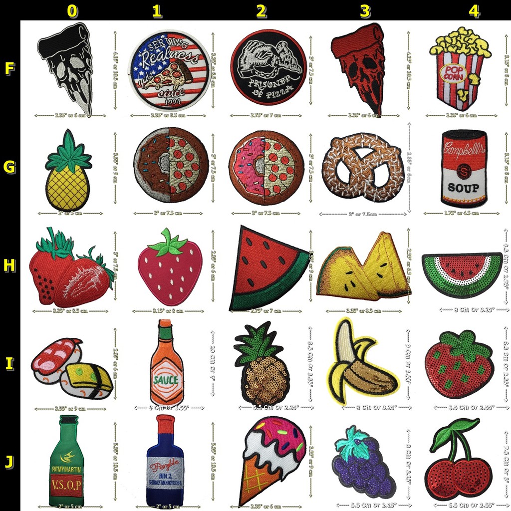 ตัวรีดติดเสื้อ เครื่องดื่ม ผลไม้ Popcorn น่ารัก Jacket Iron on Patch (บอกลายที่ต้องการทางแชท)