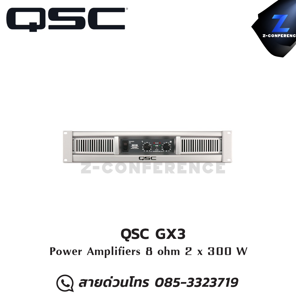 QSC GX3 Power Amplifiers 2x 300W , แอมป์ , amplifier, power amp, power amplifier