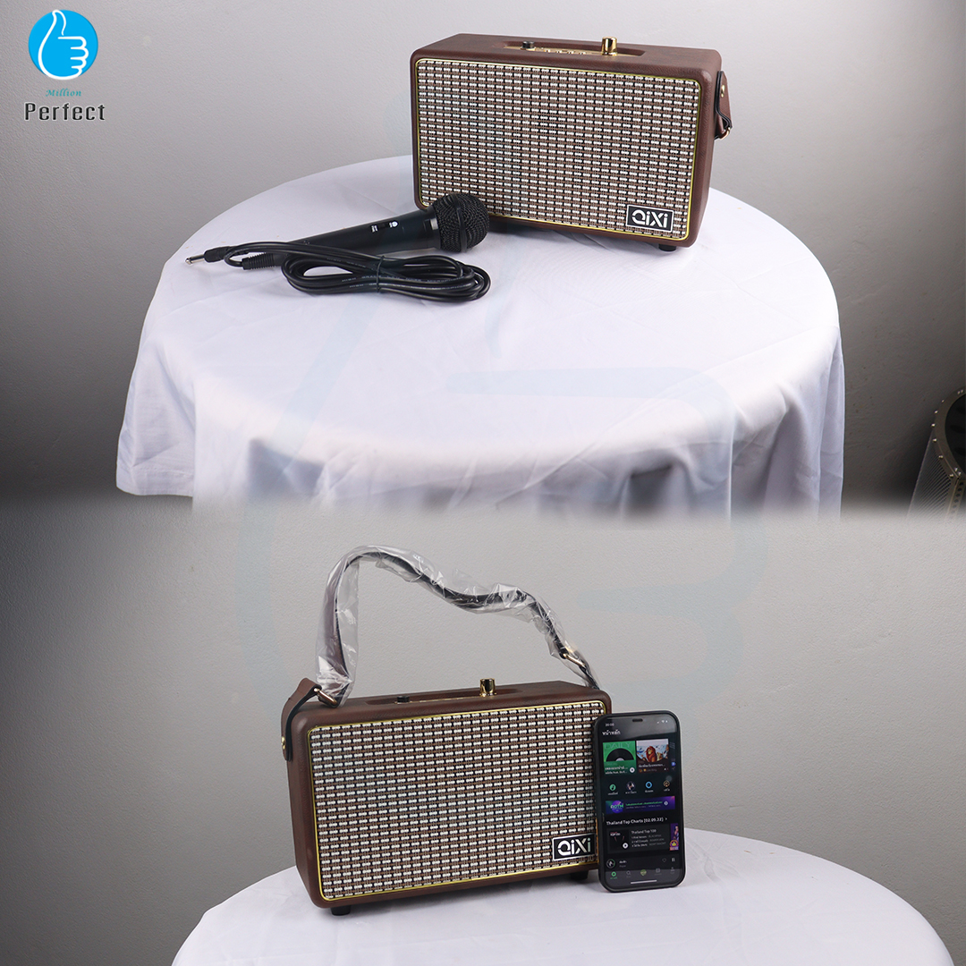 ลำโพงไร้สายบลูทูธ Speaker Bluetooth Wireles แบตเตอรี่ชาร์จไฟได้ในตัว พร้อมสายหิ้ว By Millionperfect QIXI รุ่น SK-2025