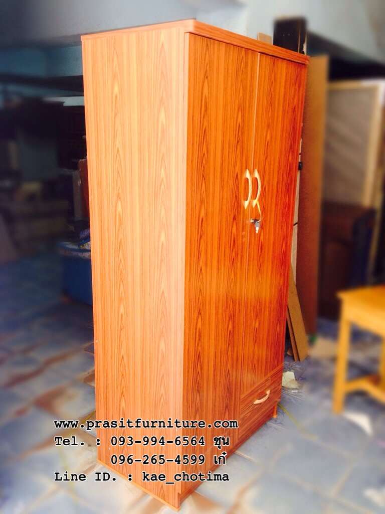 ตู้เสื้อผ้า ขนาด 80 ซม. 1 ลิ้นชัก
