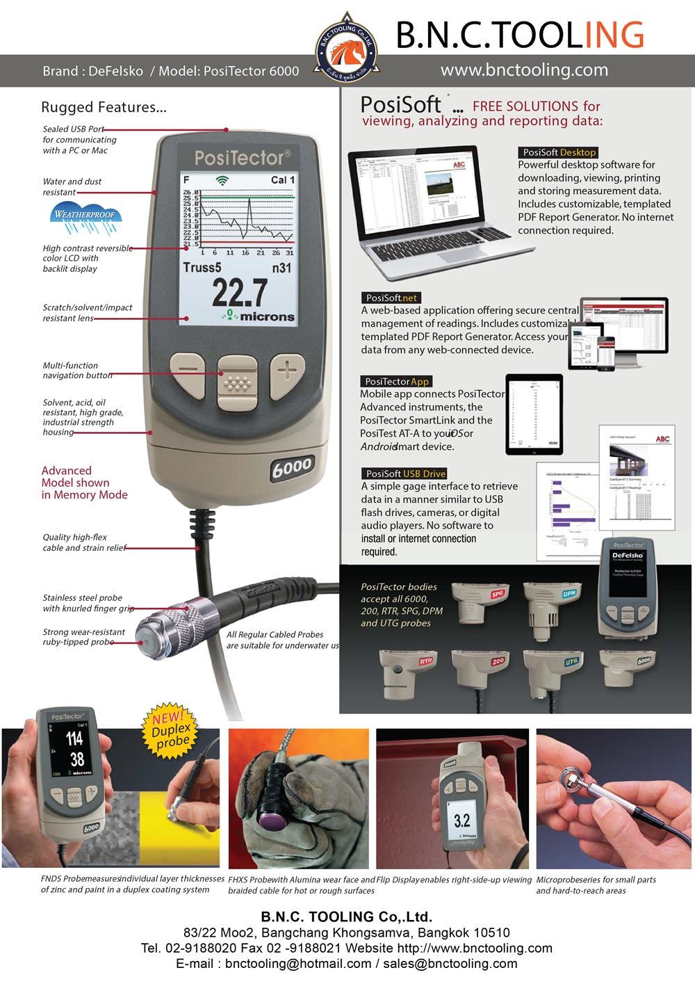 DeFelsko,Coating Thickness Gauge,เครื่องวัดความหนาสี,PosiTect 6000
